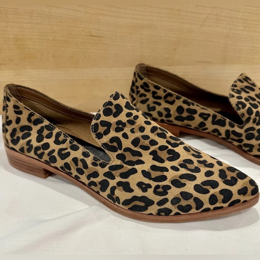 Treasure & Bond Leopard Print Suede Flats - Tan & Black